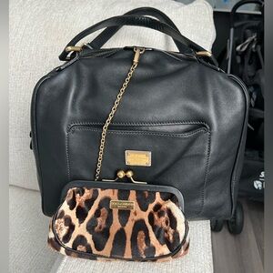 Dolce & gabbana leather bag w wallet